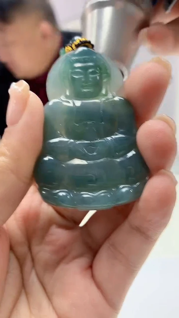 【闪购商品】定制翡翠未镶嵌4969ms-毛货观音赠珠链265