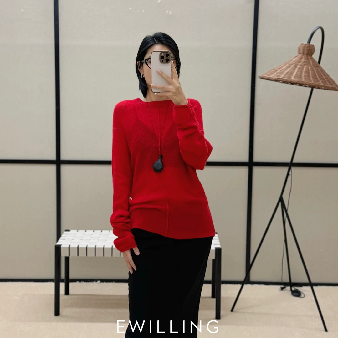 CONCISE WHITE轻透针织衫