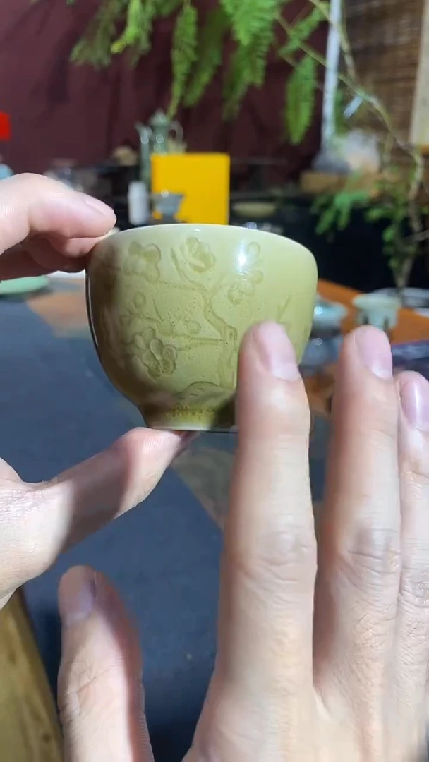 【山隐青瓷】龙窑柴烧杯子 微瑕