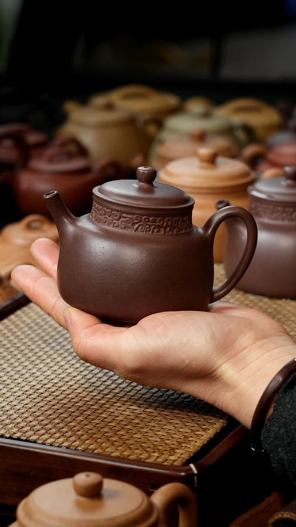 【闪购商品】紫砂茶壶言心紫砂壶天青电窑
