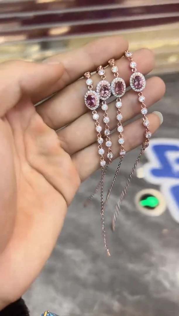 银S925镶嵌手链碧玺14019多样性发其一