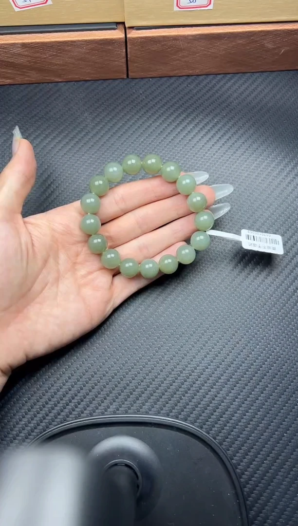 未镶嵌手串和田玉且末微色差近矿卡12手串