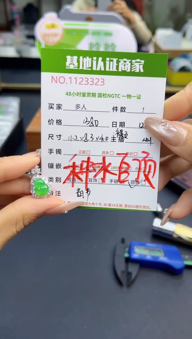 吊坠(不含链)银S925镶嵌翡翠多人
