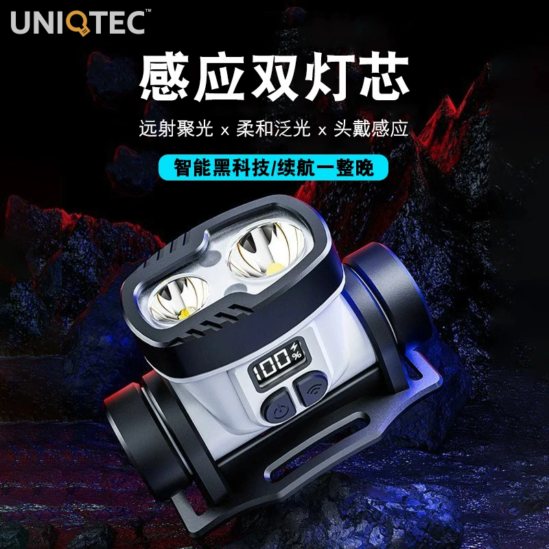 【T300】头灯强光超亮头戴式户外照明灯充电超长续航夜钓徒步灯