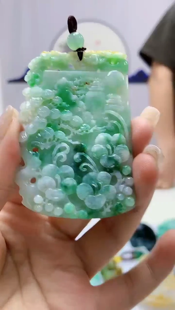 定制翡翠未镶嵌4812ms-毛货190花鸟