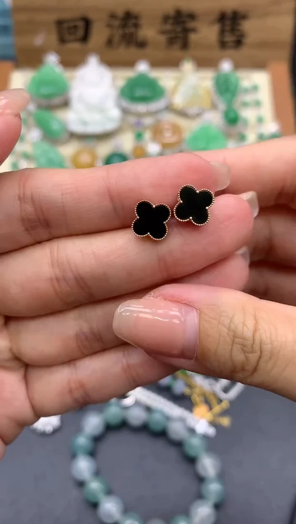 【闪购商品】翡翠耳饰18K金镶嵌263-中国好珍宝