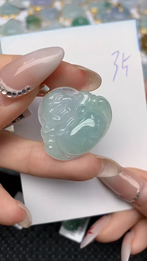 【闪购商品】翡翠颈饰18K金镶嵌天然翡翠A货