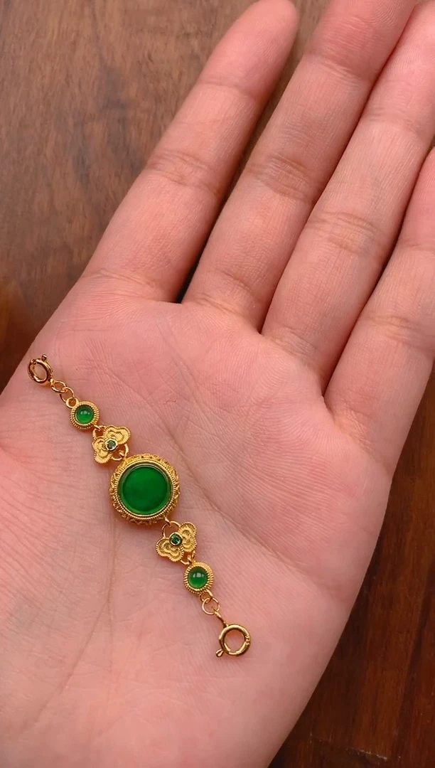 【闪购商品】翡翠吊坠(不含链)银S925镶嵌无事牌延长链