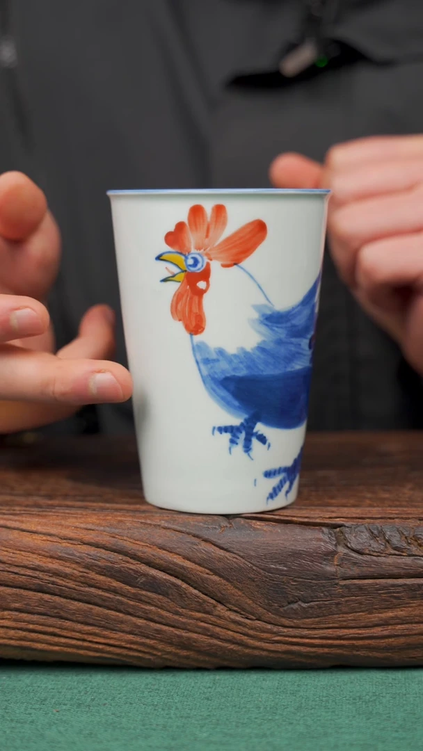 【闪购商品】瓷片87寻一缕瓷香杯釉下手工手绘瓷器