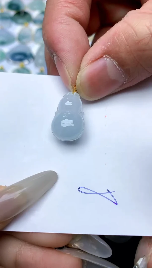 【闪购商品】翡翠颈饰18K金镶嵌天然A货翡翠