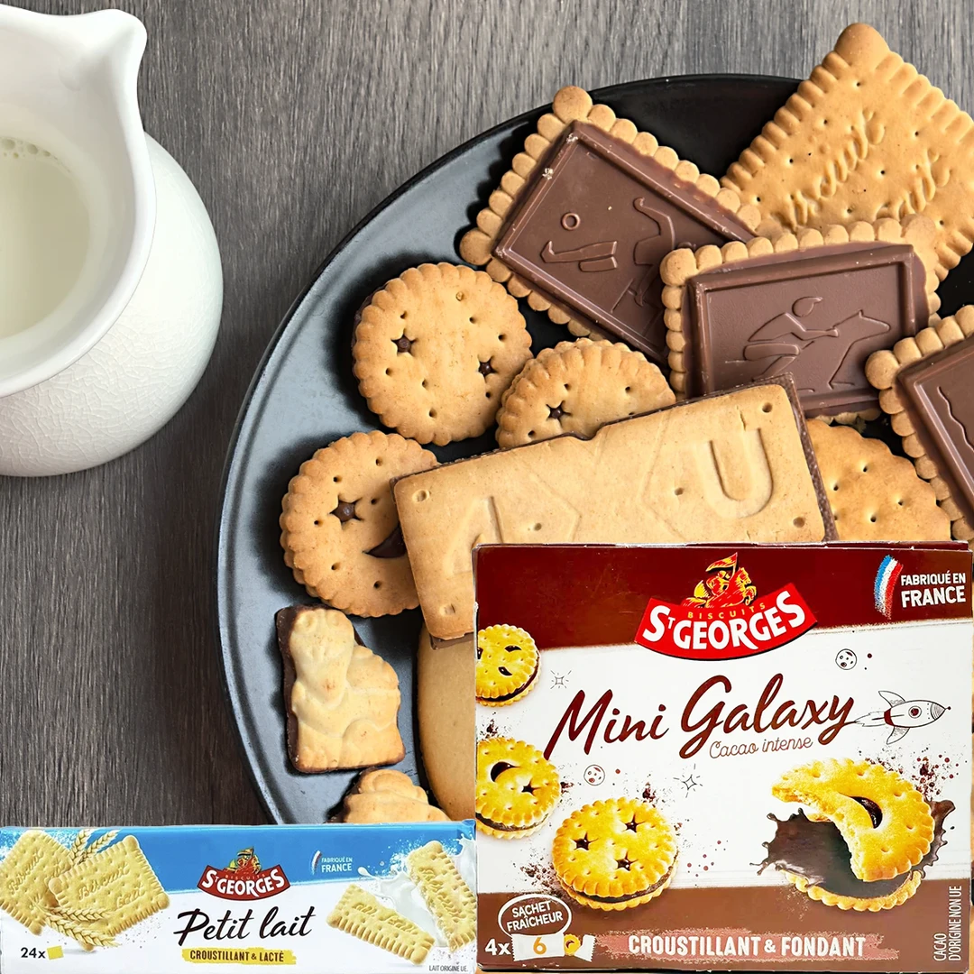 【26年1月】3盒*168g 法国进口臻乔治迷你巧克力夹心+3盒牛奶饼干