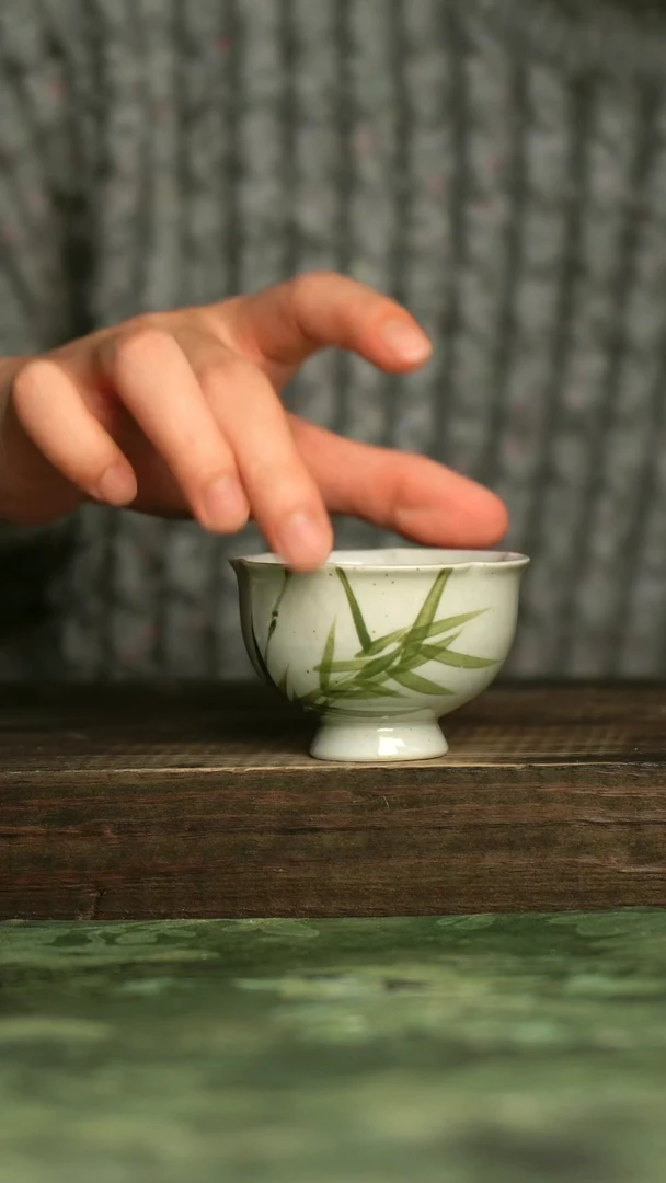 陶瓷青诗集手工手绘瓷器