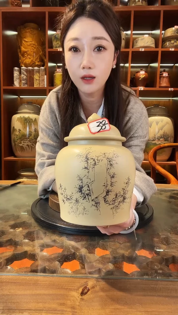 罐李旭泽作品白泥小茶罐@38