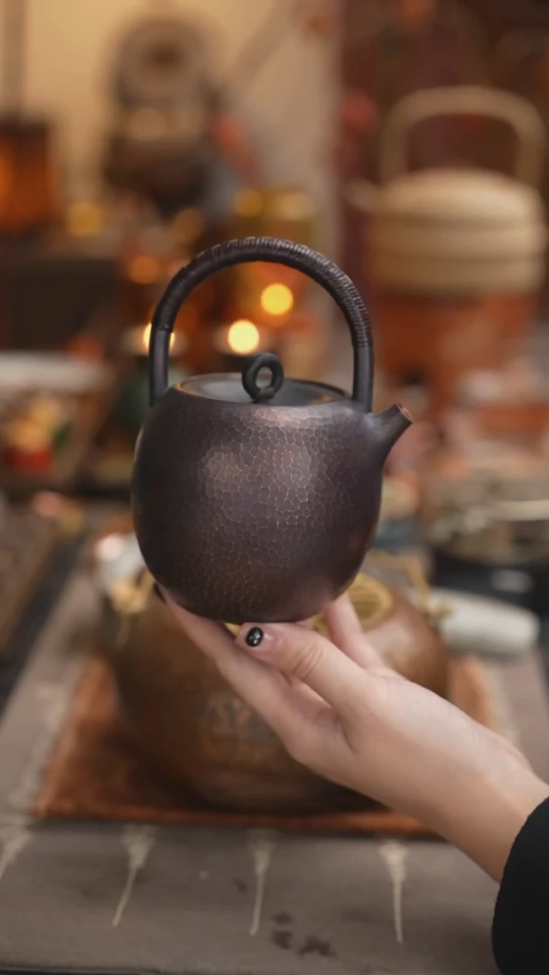 纯铜提梁烧水壶500ml