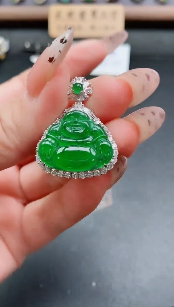 吊坠(赠链)银S925镶嵌翡翠1