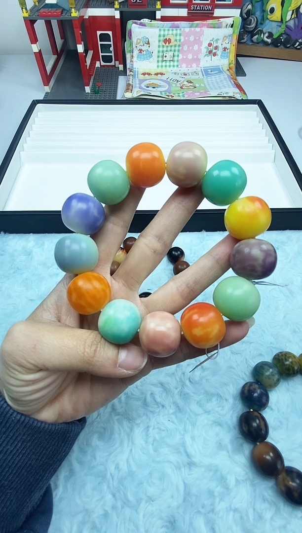 手串菩提根/象牙果手工干磨卡20苹果珠中暇