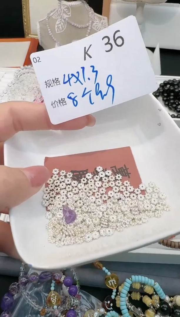 【闪购商品】水晶珠宝半成品银S925镶嵌多样性发一K36