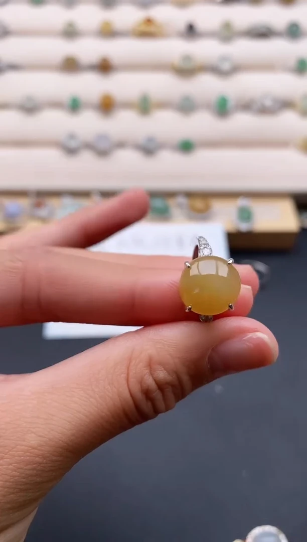 银S925镶嵌戒指翡翠2222222+8