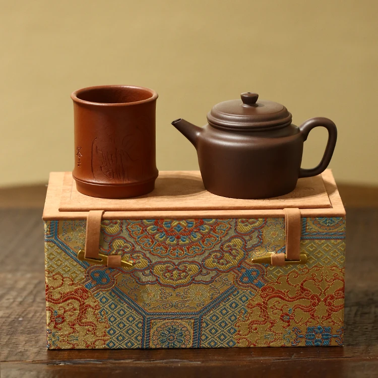 年货包返场6-二件-紫泥德钟-罗汉杯