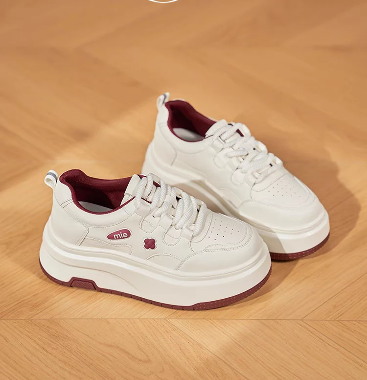 厚底板鞋女2025春季新款休闲百搭轻便小白鞋低帮单鞋