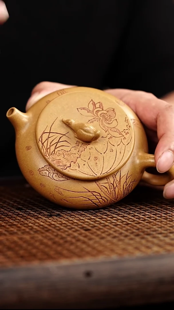 茶壶紫砂宜兴悦茗壶紫砂   黄金段