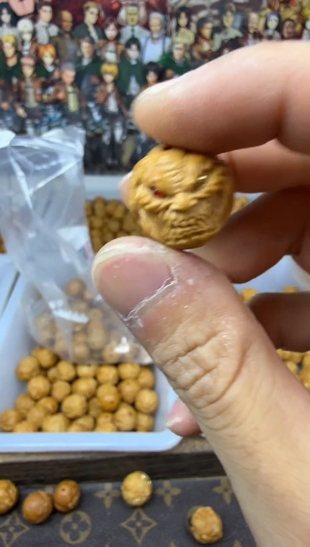 猴头核桃吊坠羊角 恶僧 镶嵌