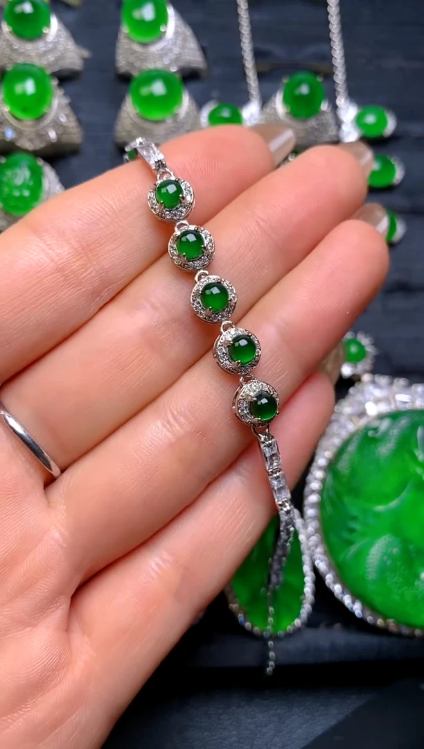 【闪购商品】翡翠手链未镶嵌蛋面手链