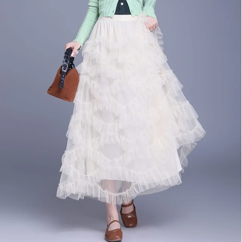 春夏2025半身裙显瘦百搭拼接女装3