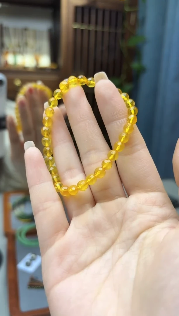 裸石琥珀未镶嵌琥珀手串ZD