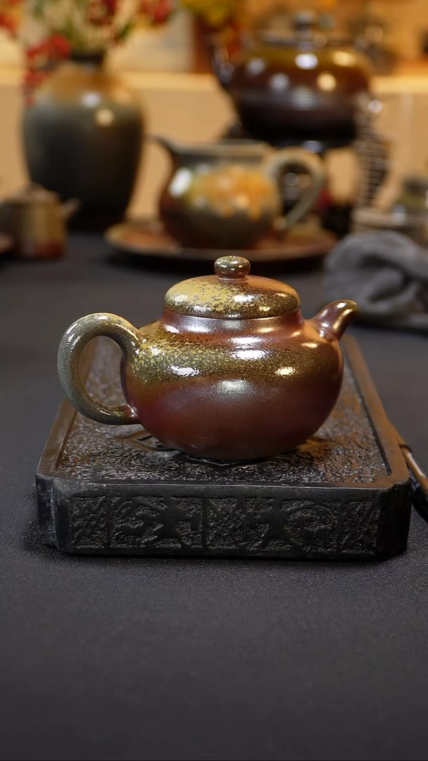 紫砂柴烧纯自然柴烧