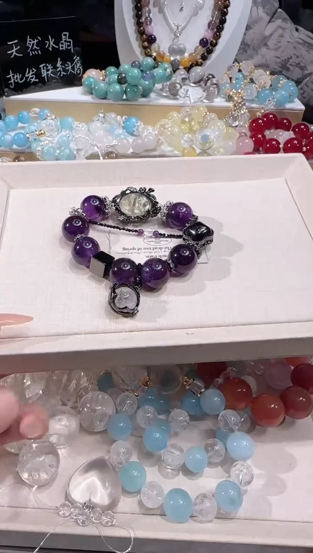 未镶嵌手串水晶多样性发一