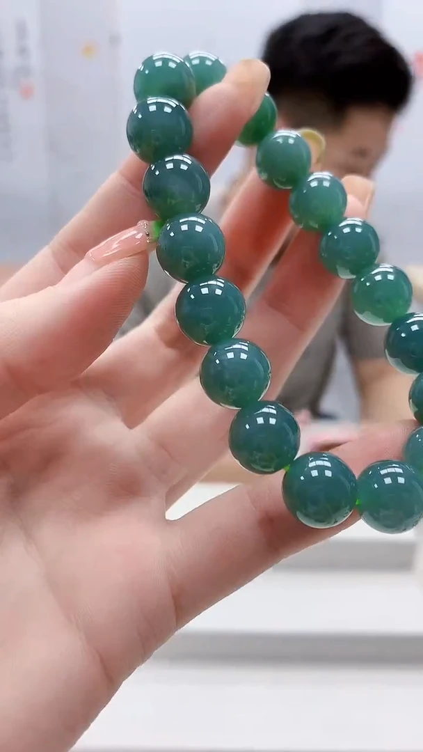 未镶嵌定制翡翠4917ry-毛货手串22