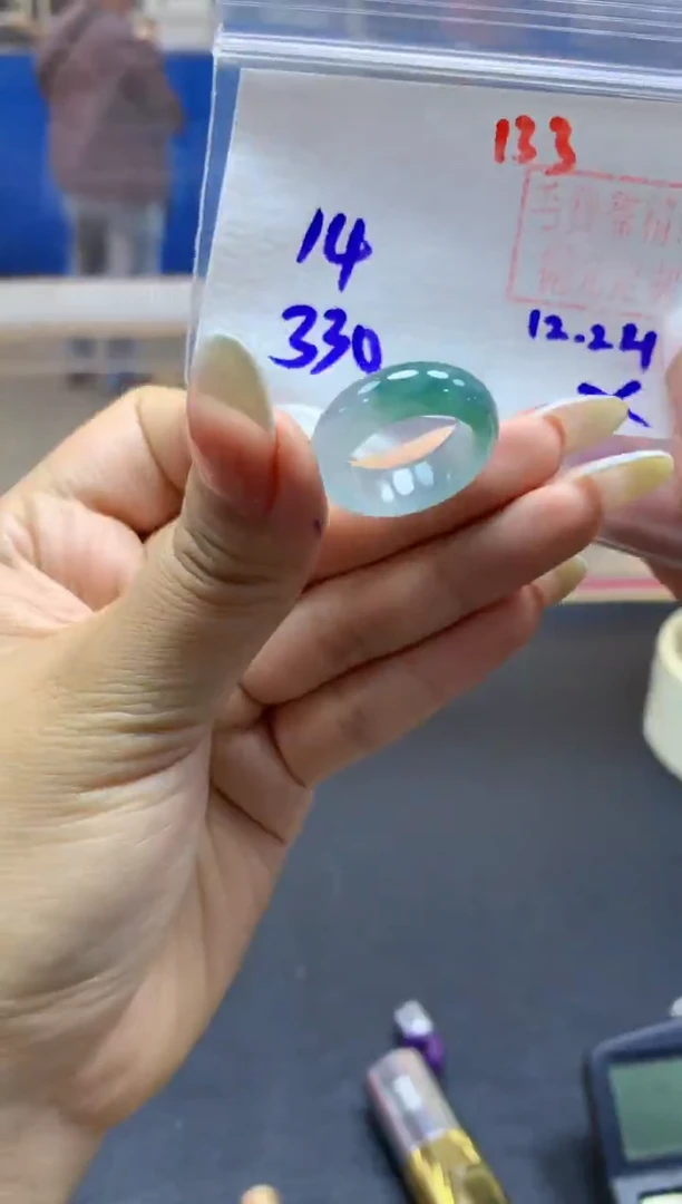 未镶嵌定制翡翠戒圈#330元-毛货需精细抛光