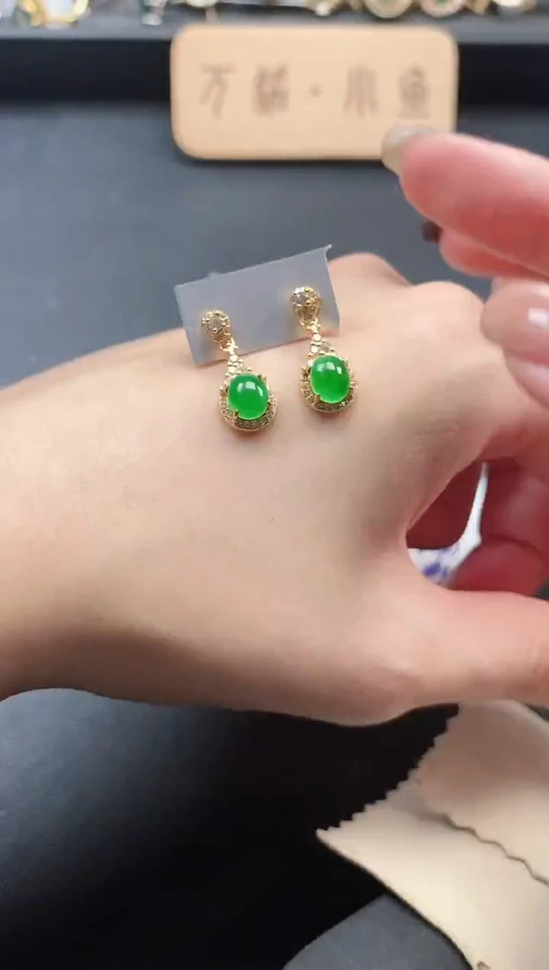 银S925镶嵌戒指翡翠51151