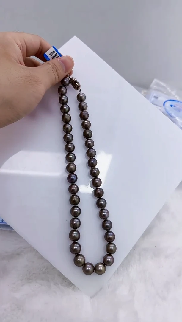 未镶嵌海水珍珠DA大溪地串链 11-12 t497