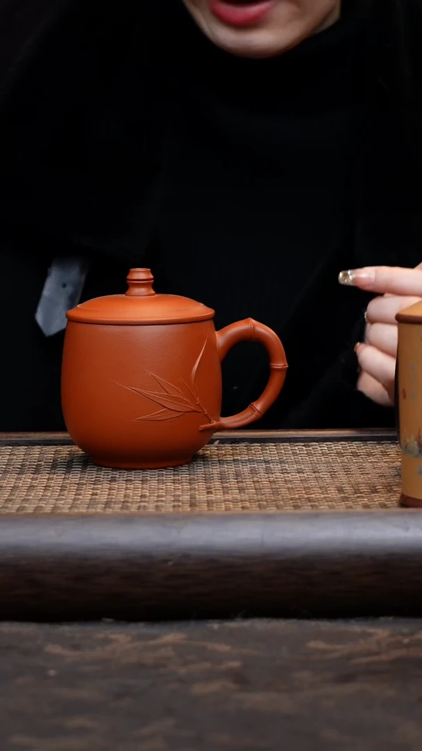 【闪购商品】紫砂茶杯朱泥竹节78