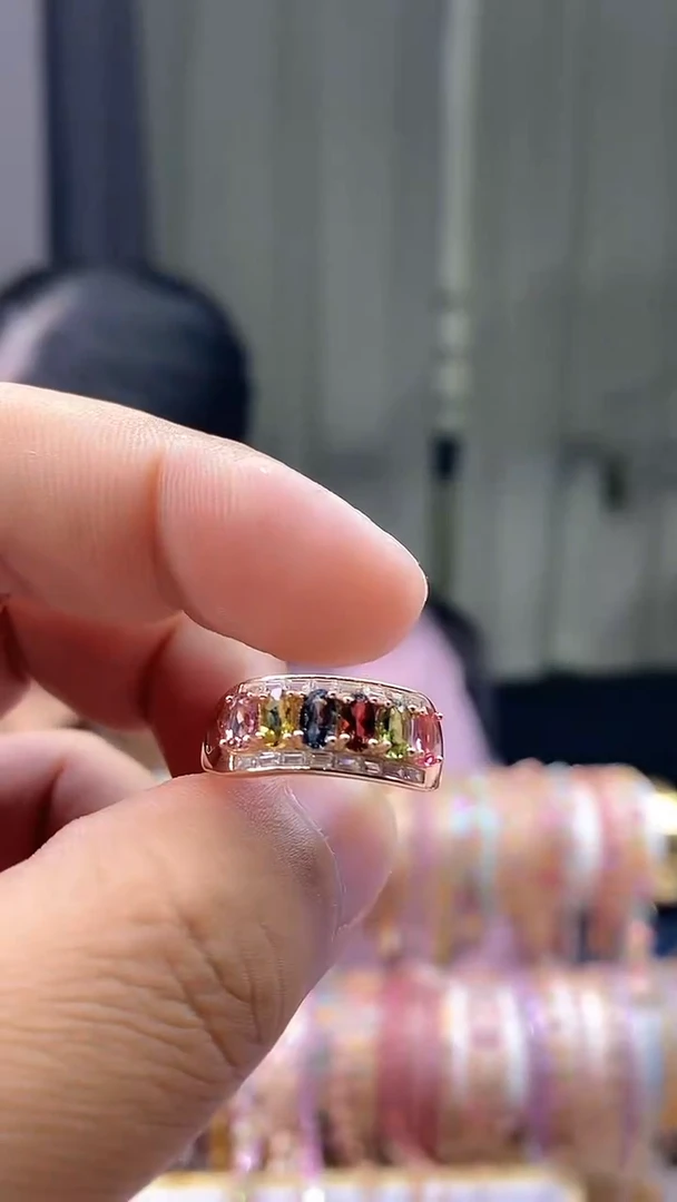 【闪购商品】碧玺戒指银S925镶嵌354354354354345