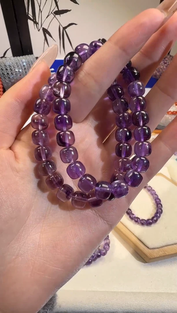 水晶摆件未镶嵌半个白雪花幽灵手串