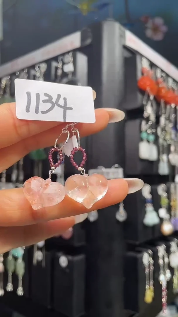 银S925镶嵌耳饰紫晶喜欢拍