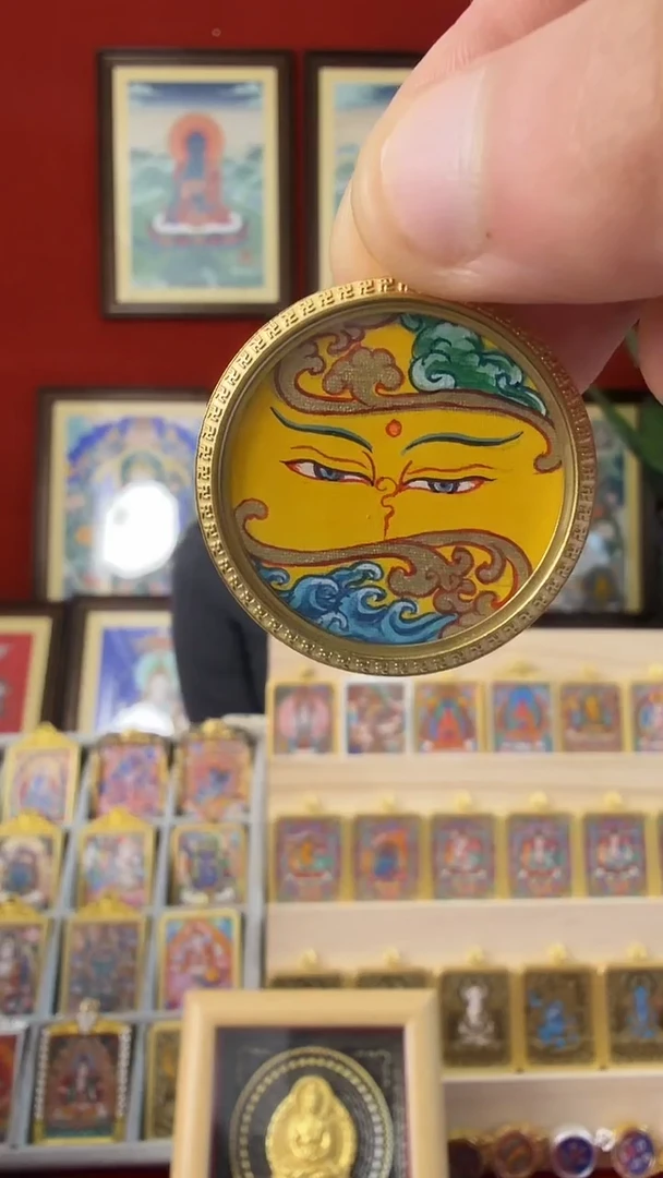 吊坠文老师-热贡纯手绘毛毛