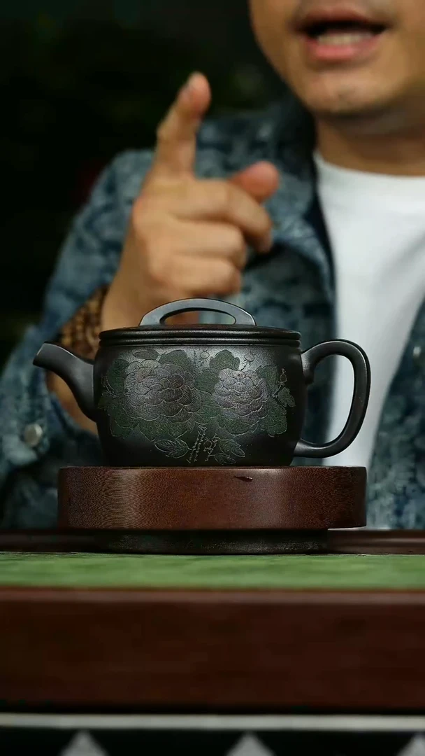 茶壶紫砂t9紫罗兰大容量汉瓦壶*谭燕飞