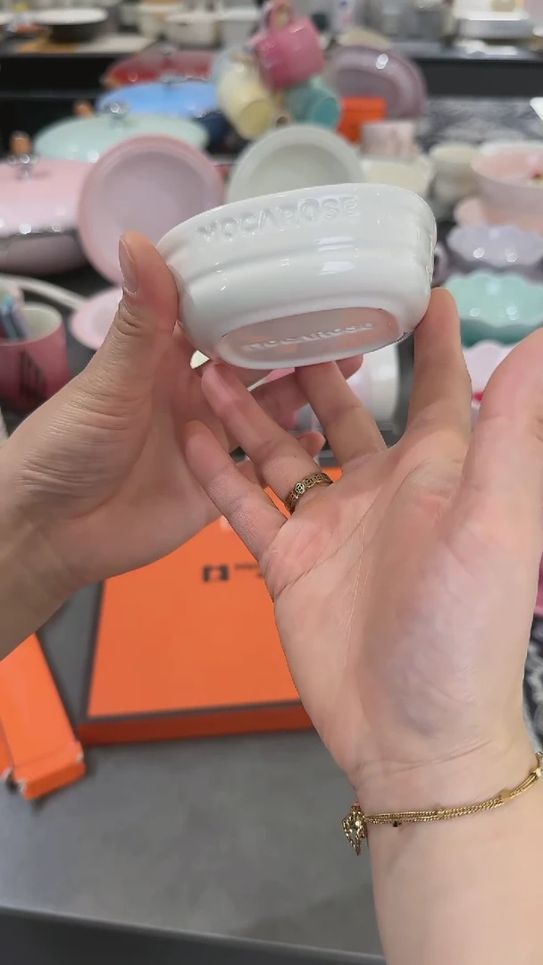 【闪购商品】瓷方形炻彩蘸料碟9cm-奶油白x1