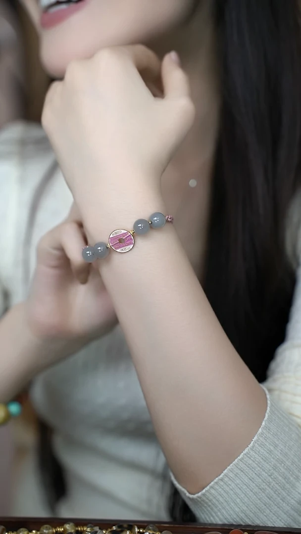 【闪购商品】和田玉手绳未镶嵌山花