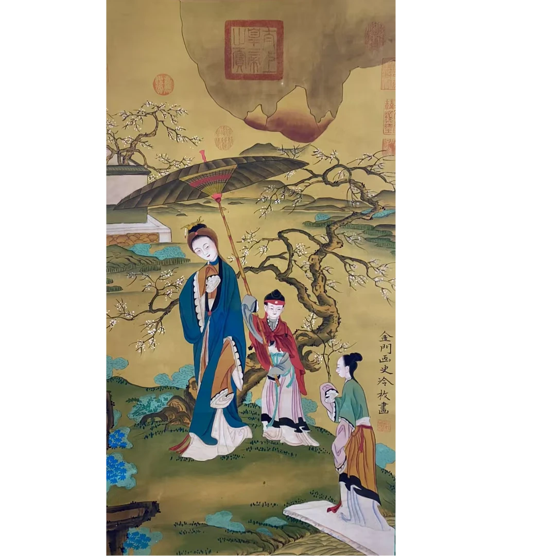 盛世佳作人物绢本立轴45.100 4平尺