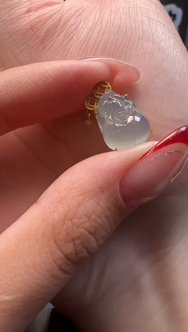 吊坠(不含链)18K金镶嵌翡翠 缅甸珠宝严选