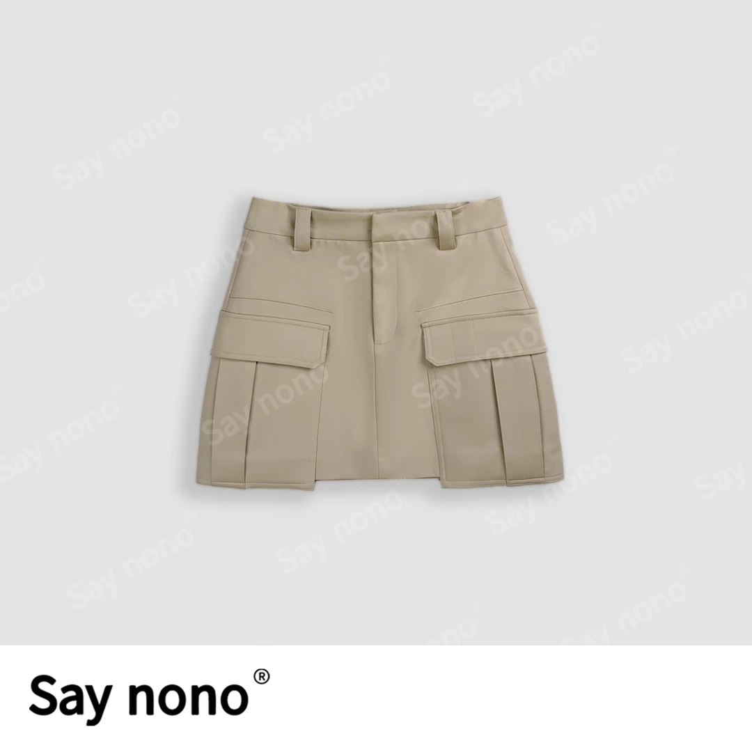 懒猫nono│Saynono早春设计款复古收胯显瘦工装半裙25Q-A9329