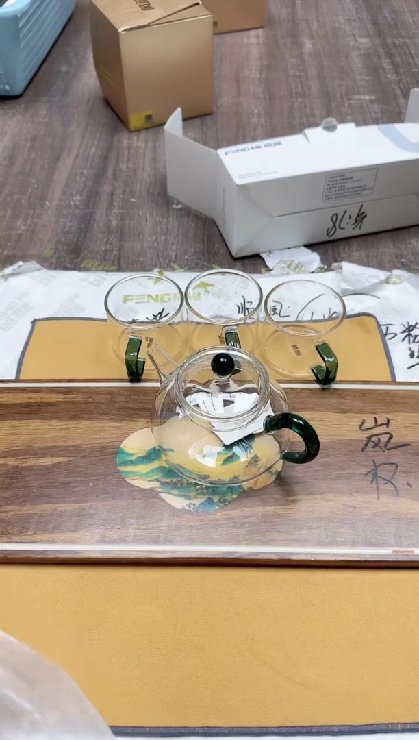 【闪购商品】其他风谜喜乐壶墨绿色+臻悦杯墨绿色