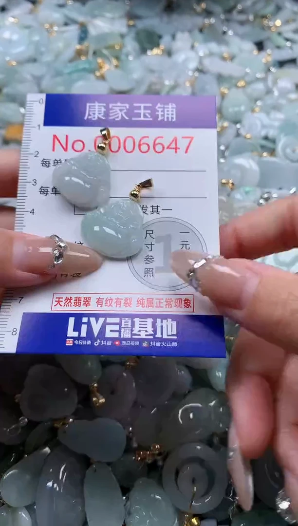 翡翠未镶嵌吊坠(不含链)6647