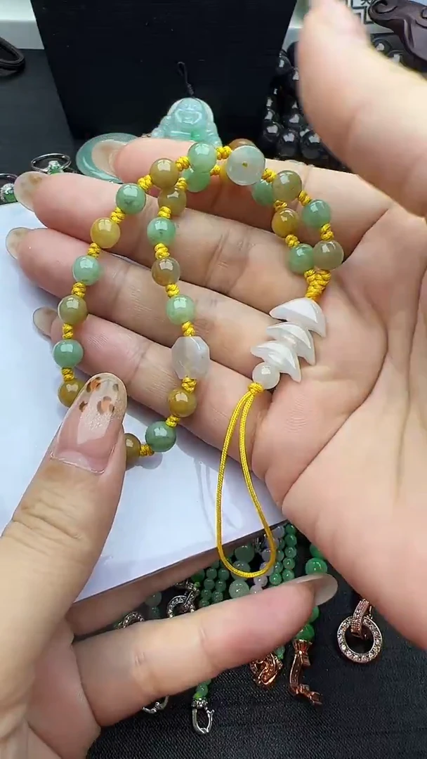 未镶嵌挂件翡翠玉珠手机挂