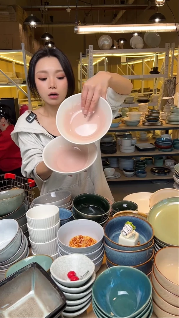 瓷158【瑕疵】外贸尾货窑变釉下彩
